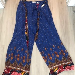 Anthropologie multicolored flowy pants